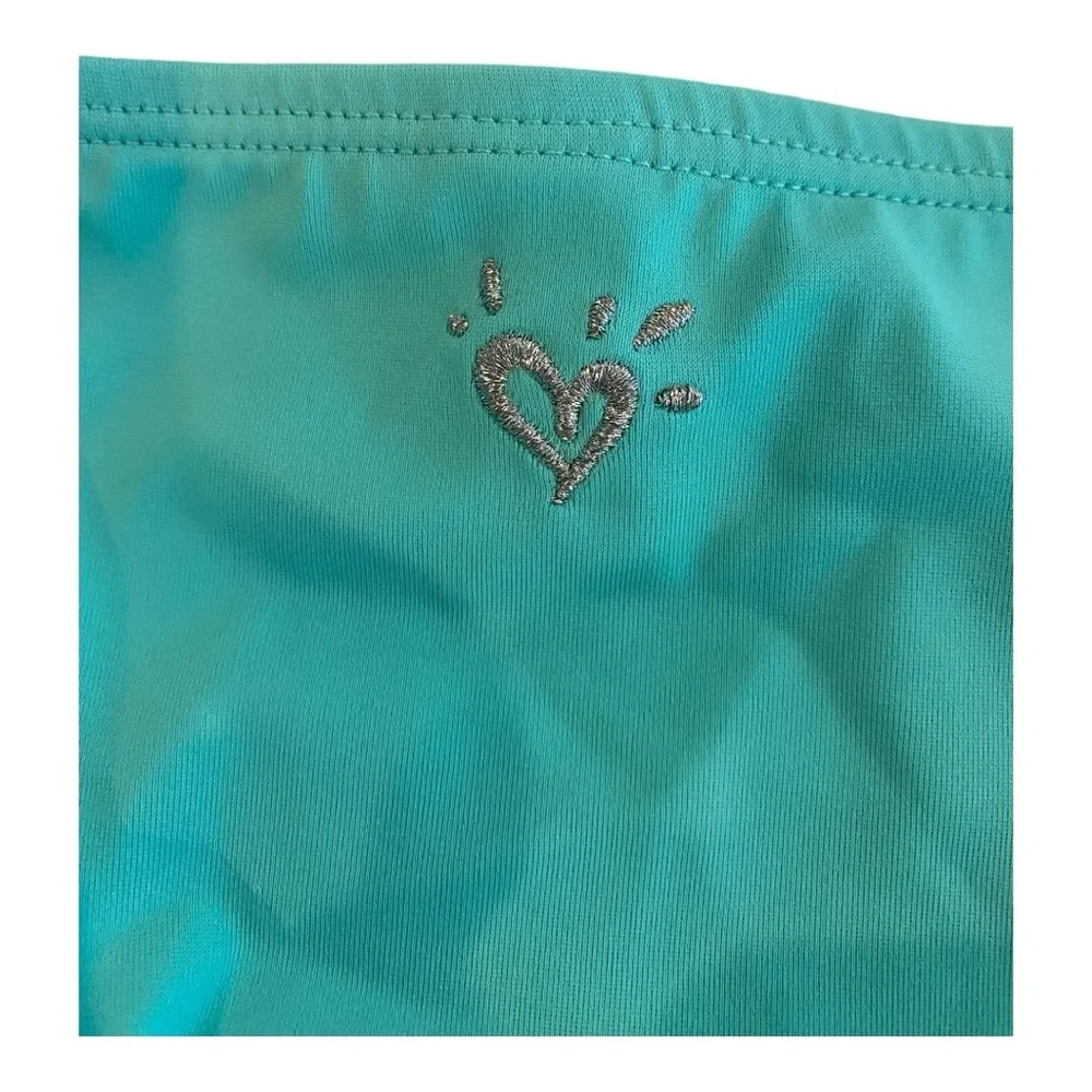 Justice Girls Teal Crochet Bikini Swim Bottoms Size 8
